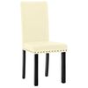 vidaXL Esszimmerst&uuml;hle 2 Stk. Creme PVC