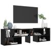 vidaXL TV-Schrank Hochglanz-Schwarz 149x30x52 cm Holzwerkstoff