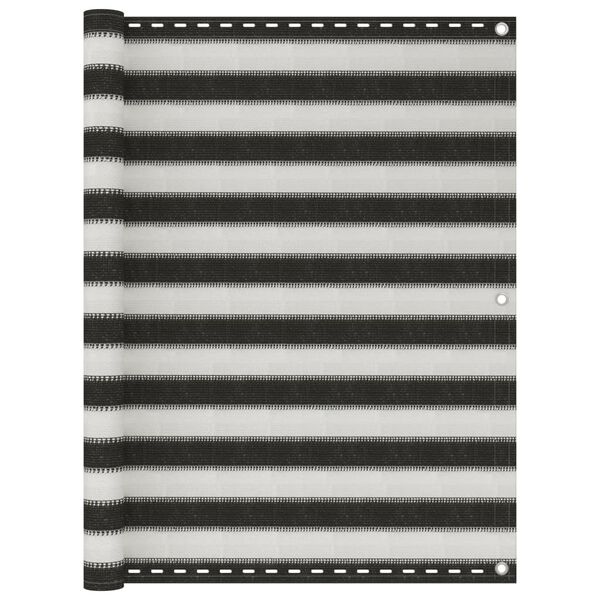 vidaXL Balkon-Sichtschutz HDPE 120x500 cm Anthrazit und Weiß