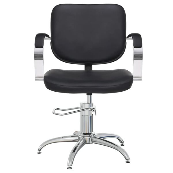 vidaXL Friseurstuhl Schwarz Kunstleder