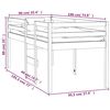 vidaXL Hochbett 90x190 cm Massivholz Kiefer