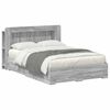 vidaXL Bettgestell mit Stauraum Grau Sonoma 140 x 200 cm Holzwerkstoff