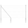 vidaXL Zaun mit Pfosten Silber 1,2 x 25 m Stahl
