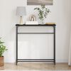 vidaXL Konsolentisch mit Regal Schwarz Eichen-Optik 75 x 19,5 x 75 cm