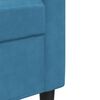 vidaXL 3-Sitzer-Sofa Blau 210 cm Samt