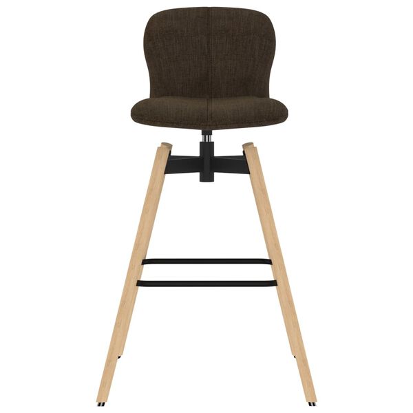 vidaXL Barst&uuml;hle 2 Stk. Drehbar Braun Stoff