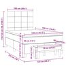 vidaXL Boxspringbett mit Matratze Schwarz 120x190 cm Stoff