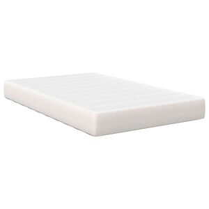 vidaXL Bettmatratze mit Matratze Creme 120 x 200 cm Stoff