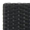 vidaXL Garten-Barhocker mit Kissen 4 Stk. Schwarz Poly Rattan