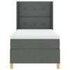 vidaXL Boxspringbett mit Matratze mit Kopfteil Grau 140 x 200 cm Stoff