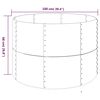 vidaXL Hochbeet Verzinkter Stahl 100x100x68 cm Silbern