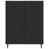 vidaXL Sideboard Schwarz 69,5x34x90 cm Holzwerkstoff