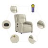 vidaXL Massagesessel mit Relaxfunktion, Kunstleder, Creme