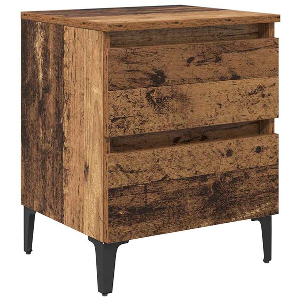 vidaXL Nachttisch Altholz 40 x 35 x 50 cm Holzwerkstoff