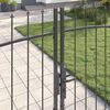 vidaXL Doppeltor mit Schloss Grau 299,5 x 224,5 cm Stahl