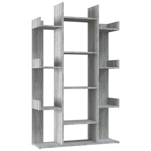 vidaXL B&uuml;cherregal Grau Sonoma 86x25,5x140 cm Holzwerkstoff