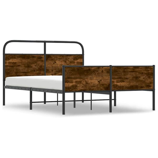 vidaXL Bettgestell ohne Matratze 135x190 cm Sonoma-Eiche Holzwerkstoff