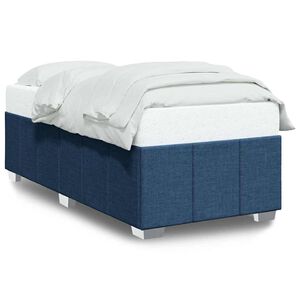 vidaXL Bettgestell ohne Matratze Blau 100x200 cm Stoff
