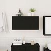 vidaXL Bad-Wandschrank Schwarz 80x25x40 cm Holzwerkstoff