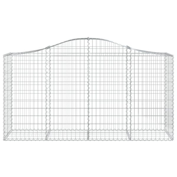 vidaXL Gabionen mit Hochbogen 30 Stk 200x50x100/120cm Verzinktes Eisen