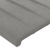 vidaXL Boxspringbett mit Matratze Hellgrau 90x200 cm Samt