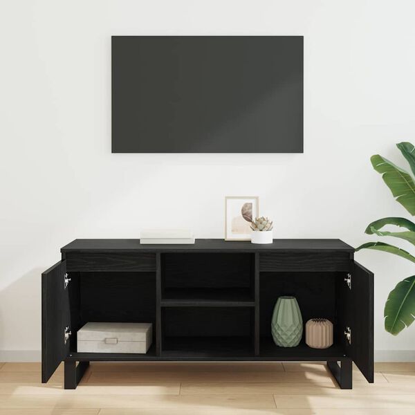 vidaXL TV-Schr&auml;nk Schwarz Eichen-Optik 104 x 35 x 50 cm Holzwerkstoff