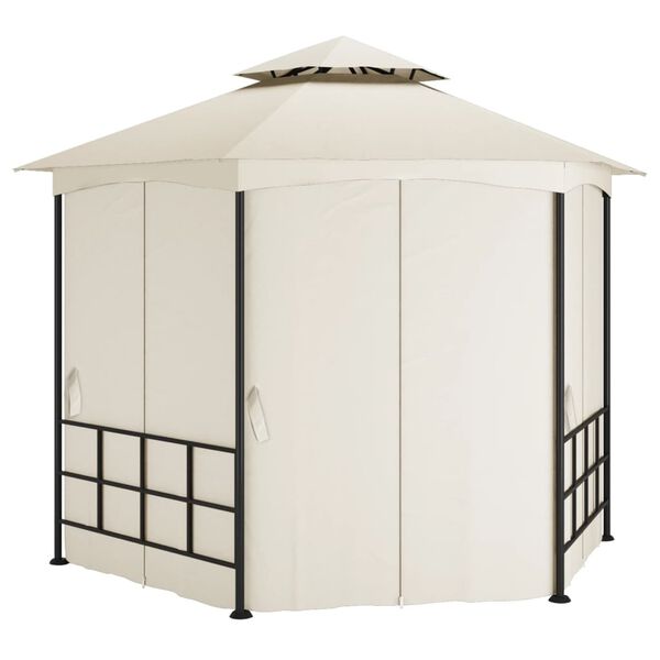 vidaXL Pavillon mit Seitenwänden 3,1x2,7 m Creme