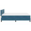 vidaXL Boxspringbett mit Matratze Dunkelblau 140 x 190 cm Samt