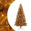vidaXL Weihnachtsbaum mit 300 LEDs mit St&auml;nder Gold 210 cm PET