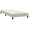 vidaXL Boxspringbett mit Matratze Hellgrau 80x220 cm Samt
