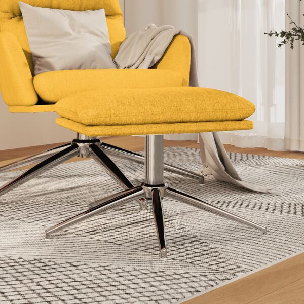 vidaXL Fu&szlig;hocker Senfgelb 60x60x35 cm Stoff