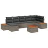 vidaXL Gartensofa-set 8 Stk. Grau Poly Rattan