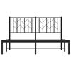 vidaXL Bettgestell mit Kopfteil Metall Schwarz 140x200 cm