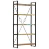 vidaXL B&uuml;cherregal 5 F&auml;cher 90x30x180 cm Altholz Massiv