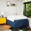 vidaXL Boxspringbett mit Matratze Blau 120x190 cm Stoff