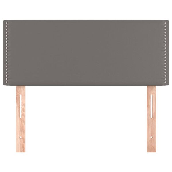 vidaXL Kopfteil Grau 100x5x78/88 cm Kunstleder