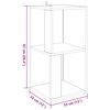 vidaXL Eckregal Betongrau 33x33x67 cm Holzwerkstoff