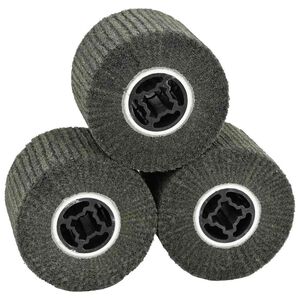 vidaXL Schleifrollen 3 pcs Schwarz 12 x 12 x 10 cm Synthetische Faser