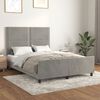 vidaXL Bettgestell ohne Matratze Hellgrau 140x190 cm Samt