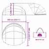 vidaXL Pool-Dome Schwarz 592 x 590 x 275 cm