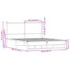 vidaXL Metallbett ohne Matratze Braun Eichen-Optik 140x190 cm