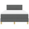 vidaXL Boxspringbett mit Matratze Dunkelgrau 120 x 200 cm Stoff