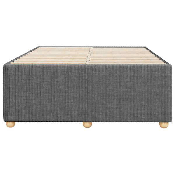 vidaXL Bettgestell ohne Matratze Dunkelgrau 120x200 cm Stoff