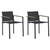 vidaXL Gartenst&uuml;hle 2 pcs Schwarz und Anthrazit 53,5 x 59 x 77 cm