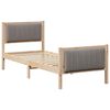 vidaXL Bettgestell Braun und Taupe 80 x 200 cm Massivholz Kiefer