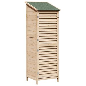 vidaXL Gartenschuppen Natur 59 x 56 x 176 cm Massivholz aus Fichte