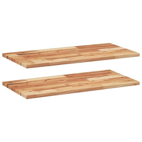 vidaXL Schweberegale 2 Stk. 60x40x2 cm Massivholz Akazie &Ouml;lbehandelt