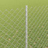 vidaXL Zaun mit Pfosten Silber 1,6 x 10 m Stahl