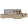 vidaXL Gartensofa-set 6 stk. Beige Poly-Rattan