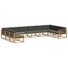 vidaXL Outdoor-Sofagarnitur 10 stk. Wei&szlig; und Anthrazit